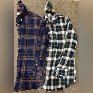 Boys SZ 12 Plaid Button-Up Shirts NWOT